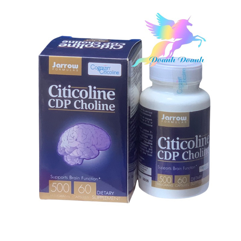 Viên uống Jarrow Citicoline 500mg, lọ 60 viên, USA, bổ não, giảm mất ngủ, tăng trí nhớ