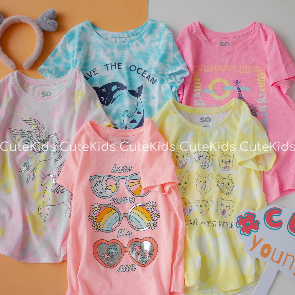 Áo thun bé gái lớn hiệu S.O