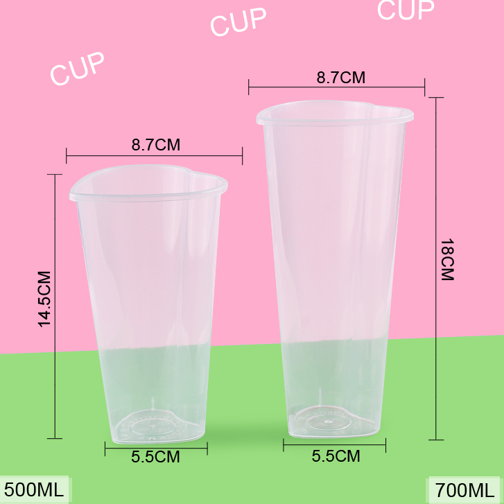 Ly pp trái tim 500/700ml