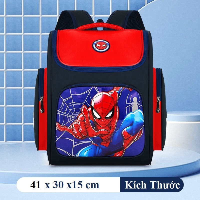 Balo chống gù cho học sinh tiểu học, cặp chống gù hình siêu nhân, batman