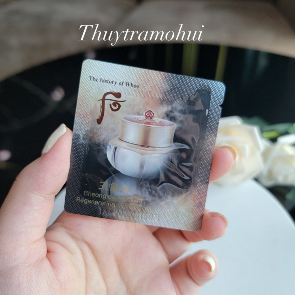 Gói sample Kem dưỡng Whoo tái sinh cao cấp Radiant Regenerating Cream 1ml