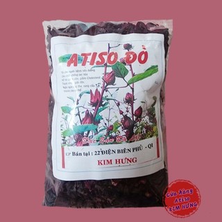 Trà hoa atiso đỏ sấy khô - hoa bụp giấm khô - hibiscus roselle - giúp mát gan.
