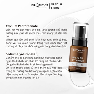 Tinh Chất B5 Basic Hydration 5% DrCeutics Cho Da Dầu Mụn (30ml)