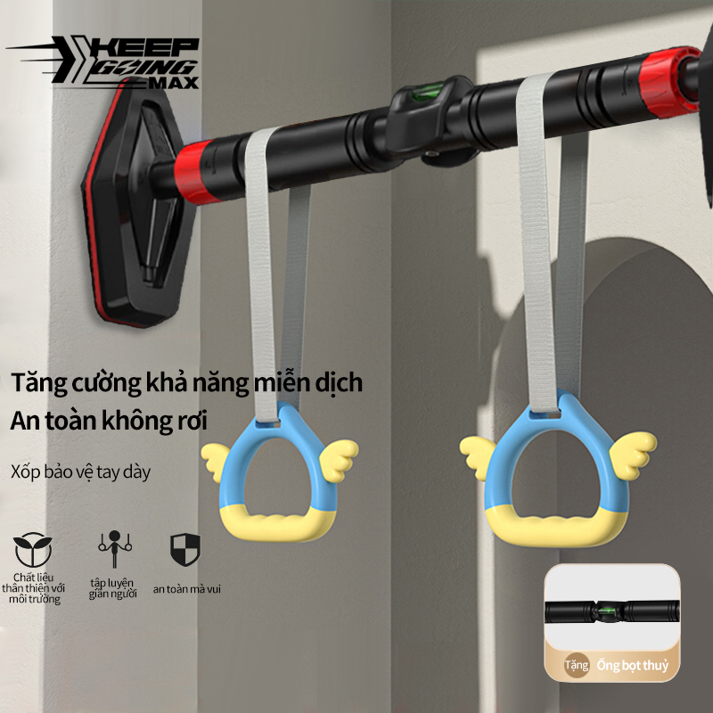 Thanh tập xà đơn treo tường gắn cửa Nhiều cỡ có 60-150cm Nâng cấp không cần bắt vít, dễ dàng lắp đặt Chịu tải trọng cực