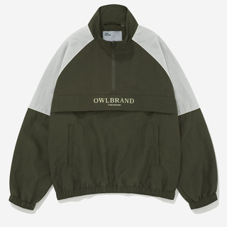 Áo khoác dù Owlbrand Halfzip/Rêu