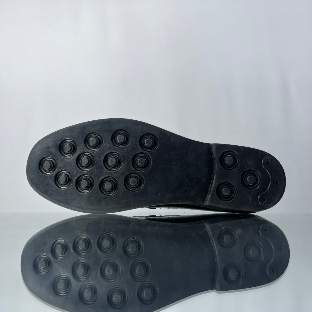 Giày Tây Penny Loafer Hai Màu Trắng Đen Kèm Quà Tặng