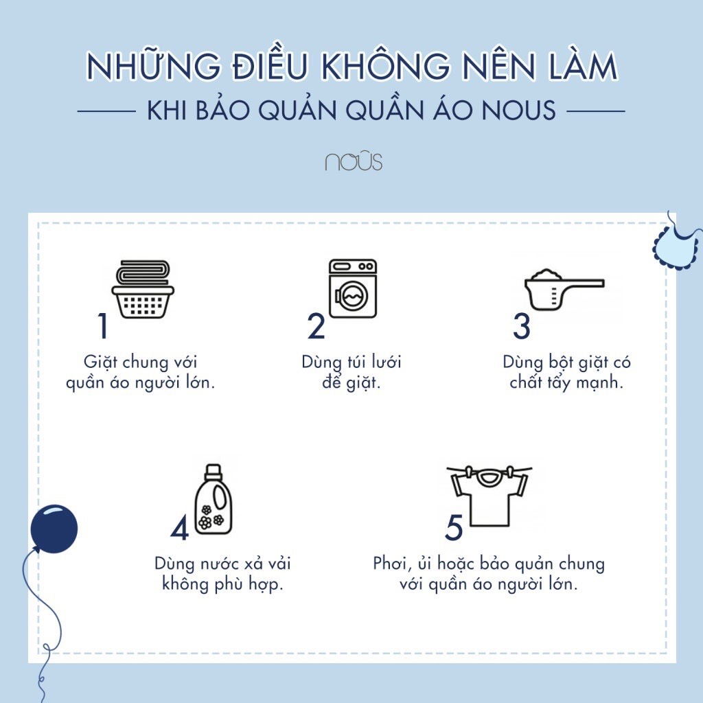 Nous- Áo gile trần bông Nous size 3-6m đến 18-24m
