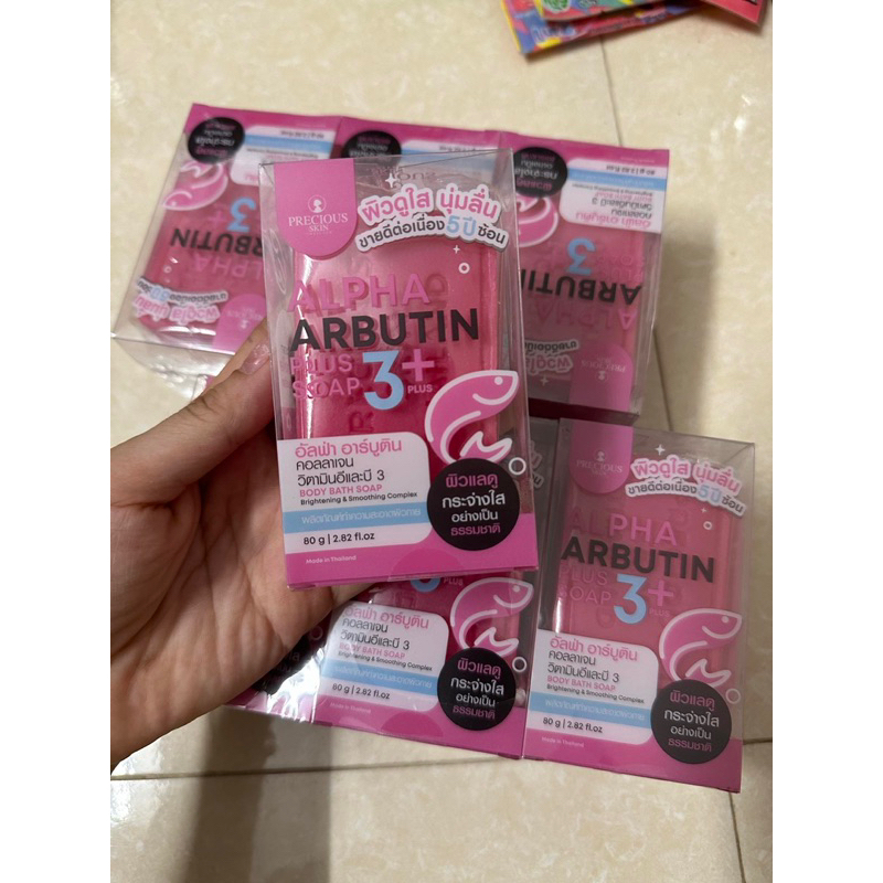 Soap Tắm Trắng Alpha Arbutin Collagen Soap, Xà Phòng Tắm Trắng Thái Lan