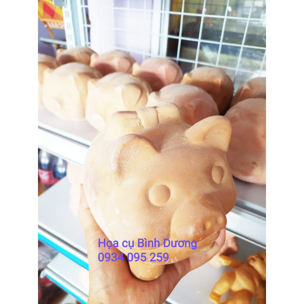 Heo đất chưa sơn, heo đất nung chưa vẽ, vẽ heo đất