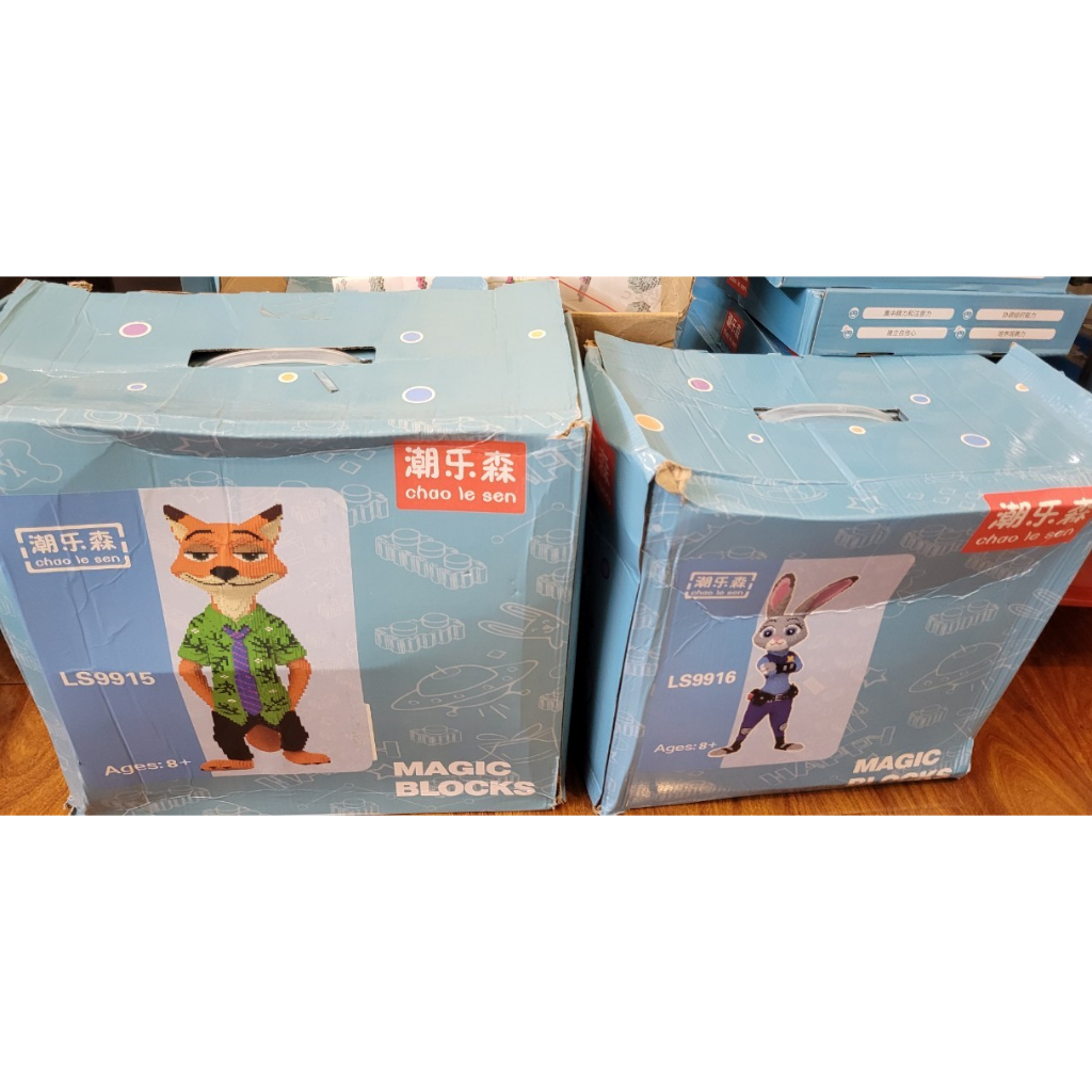 Bộ Xếp Hình Lego Cáo và Thỏ Cao 115cm, Thanh lý xếp hình lego, bộ xếp hình giá rẻ