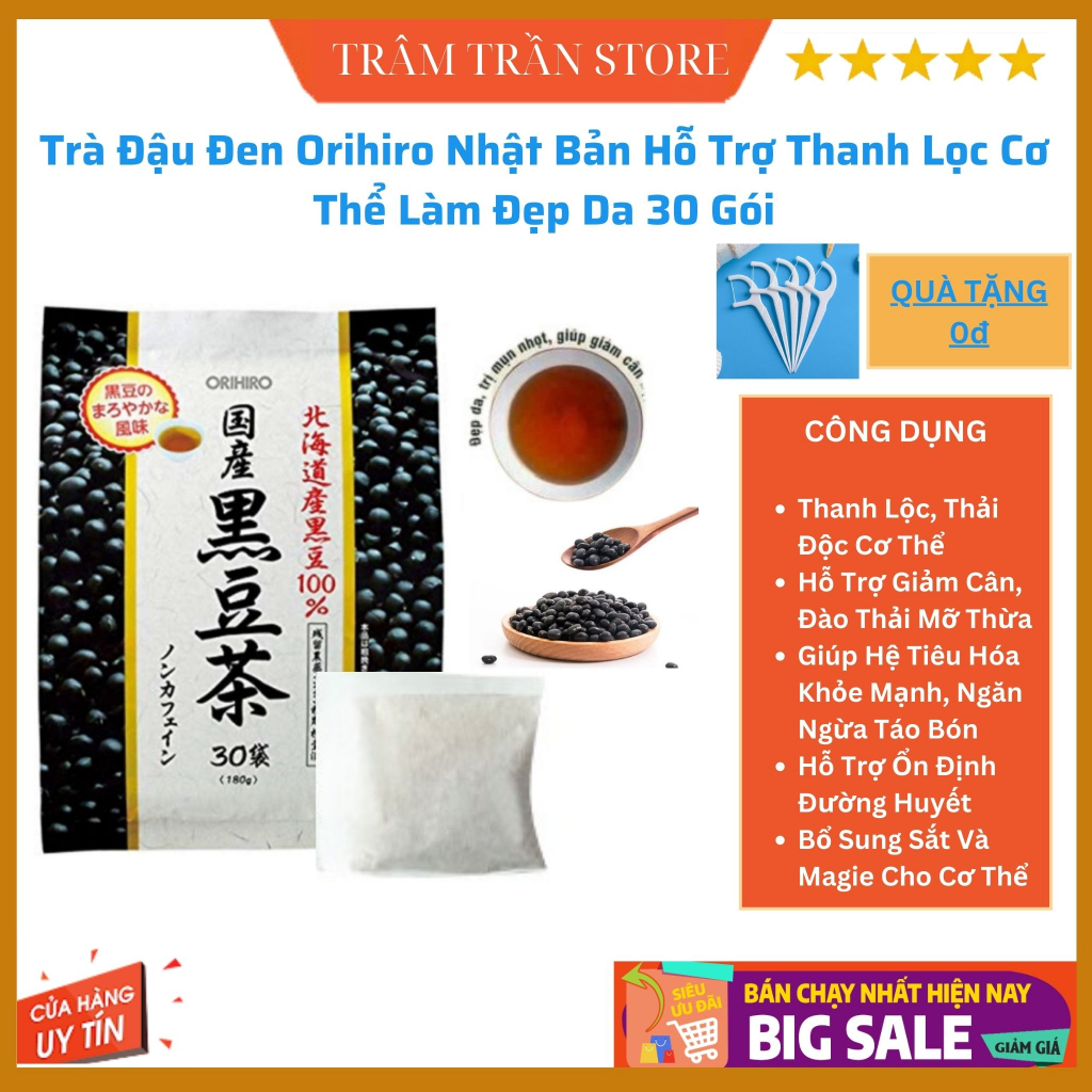 Trà Đậu Đen Orihiro 30 Túi Lọc Của Nhật Bản - Trà Đỗ Đen Nhật [Có Đơn - Có Quà]