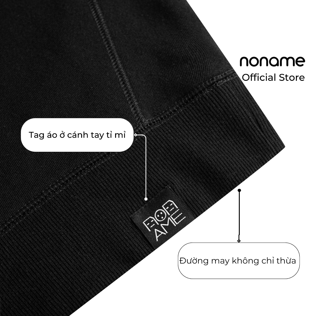 Áo Sweater Nam Regular-fit noname Basic/Black_NNMWD702MS193-01