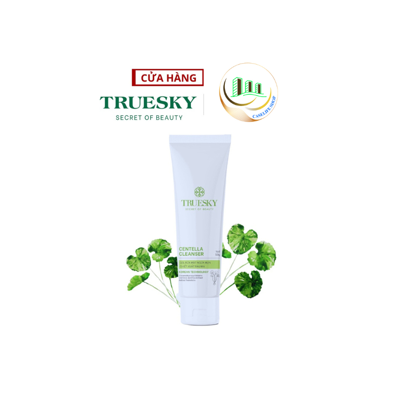 Gel rửa mặt ngăn ngừa mụn Truesky Centella Cleanser chiết xuất rau má 50g