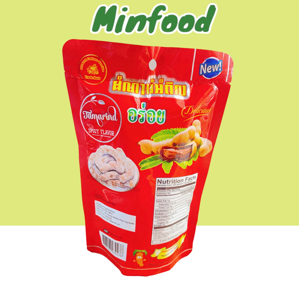 Một Bịch Me Ngào Đường Cay Tamarind Vị Cay Chua Ngọt Thái Lan