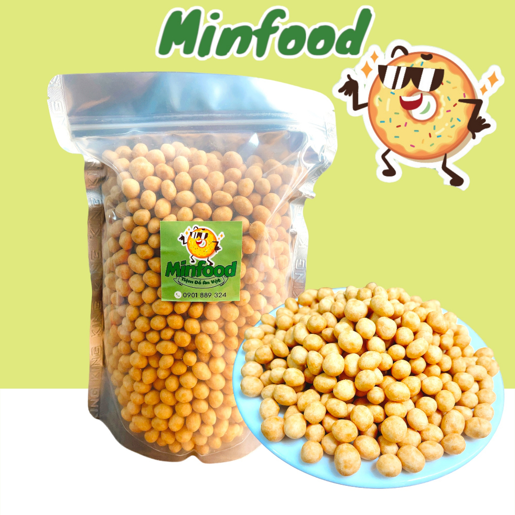 Đậu Phộng Da Cá Nước Cốt Dừa Minfood giòn ngon bổ dưỡng 500G/1KG
