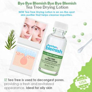 [BILL MỸ ĐI AIR]_Lotion chấm mụn Bye Bye Blemish drying lotion tea tree oil 1Oz 30ml (Chai)