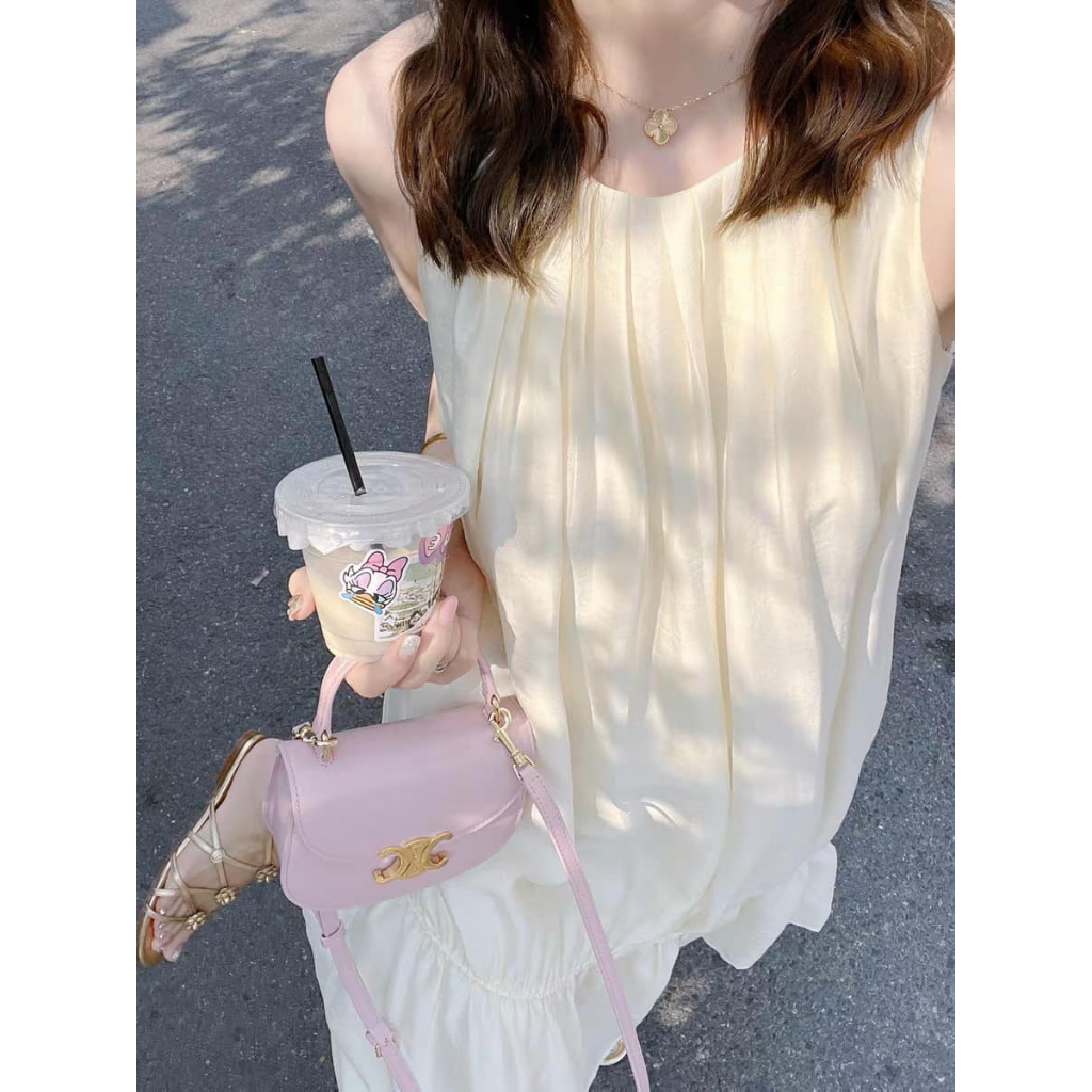 VÁY TƠ MÀU KEM VÀNG