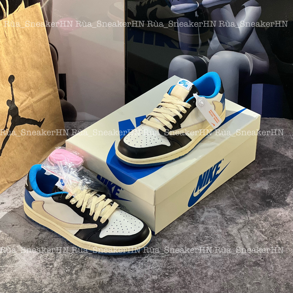 Siêu Phẩm Giày Thể Thao Sneaker J/D Tra/Vis Xanh Thấp Siêu Hot Cao Cấp Ảnh Thật