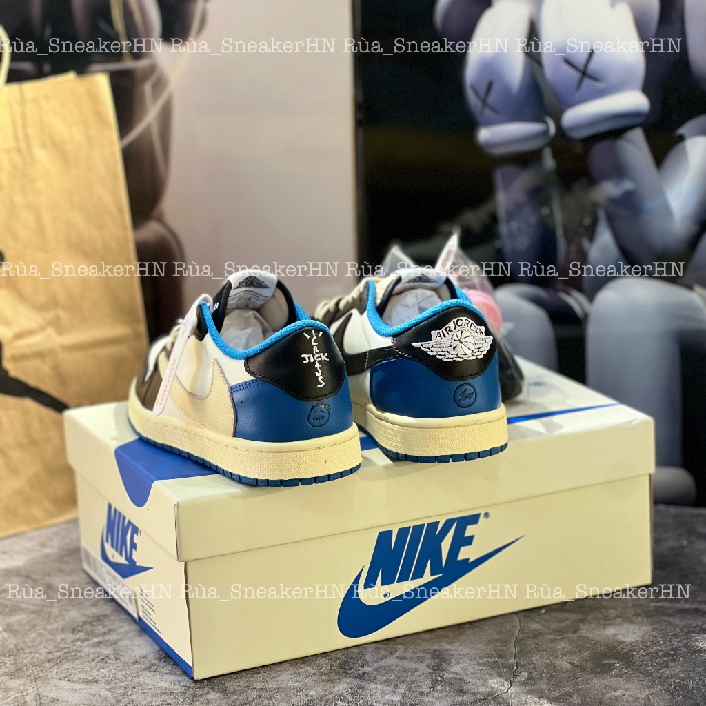 Siêu Phẩm Giày Thể Thao Sneaker J/D Tra/Vis Xanh Thấp Siêu Hot Cao Cấp Ảnh Thật