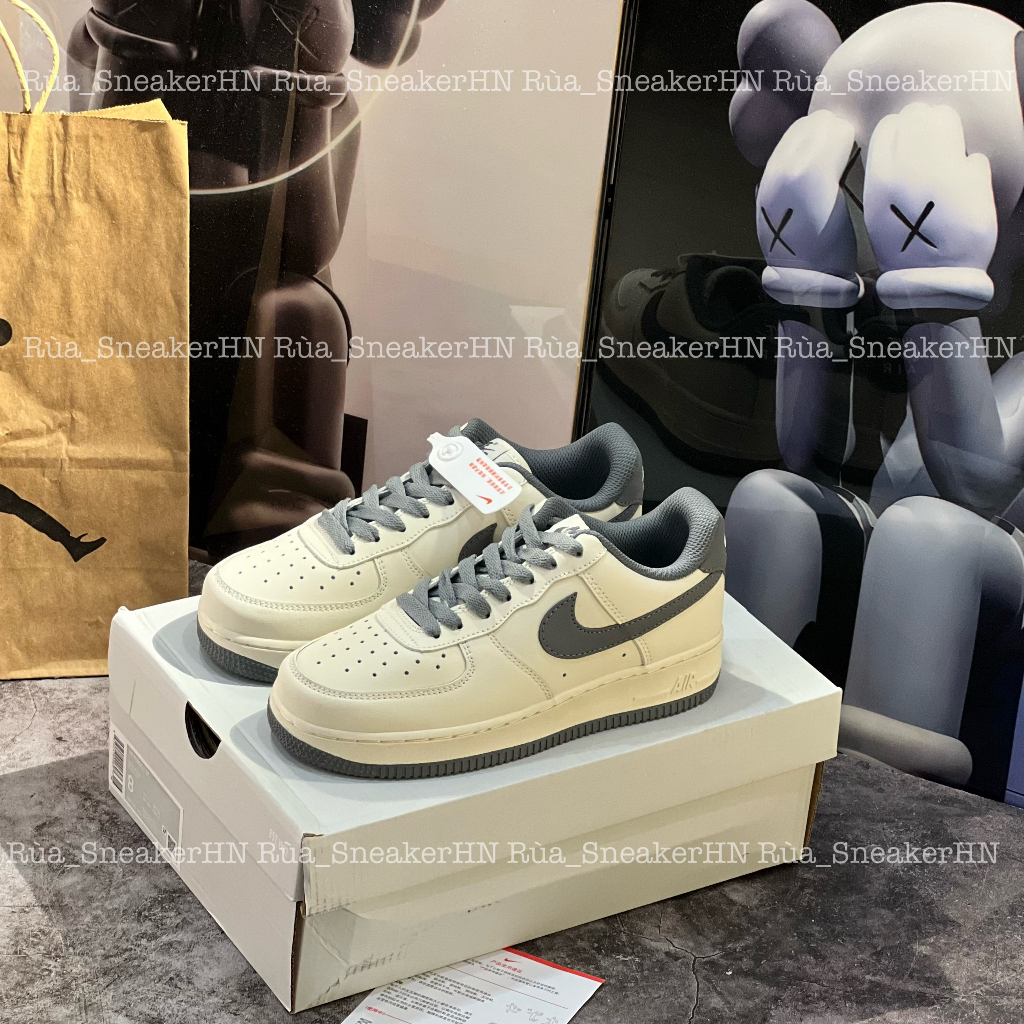 Siêu Phẩm Giày Thể Thao Sneaker A.F/1 Xám Kem New 2022 Cao Cấp Ảnh Thật