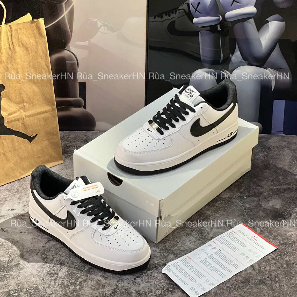 Siêu Phẩm Giày Thể Thao Sneaker A.F.1 Đen Trắng Gót Đen Siêu Hot Cao Cấp Ảnh Thật