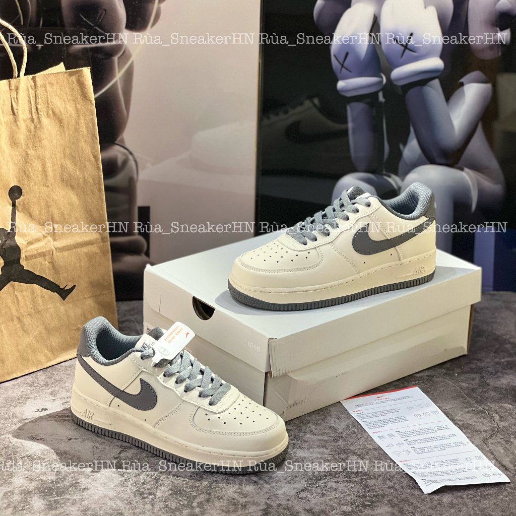 Siêu Phẩm Giày Thể Thao Sneaker A.F/1 Xám Kem New 2022 Cao Cấp Ảnh Thật