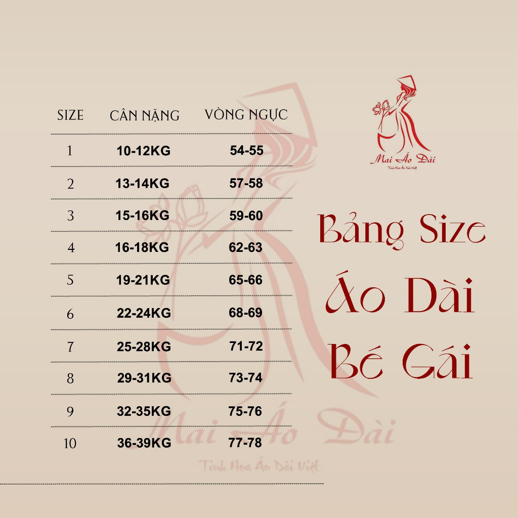 Áo dài mẹ và bé Cúc Vàng Mộc Trà, 4 tà 2 lớp, đính kết thủ công cao cấp - Mai Áo Dài