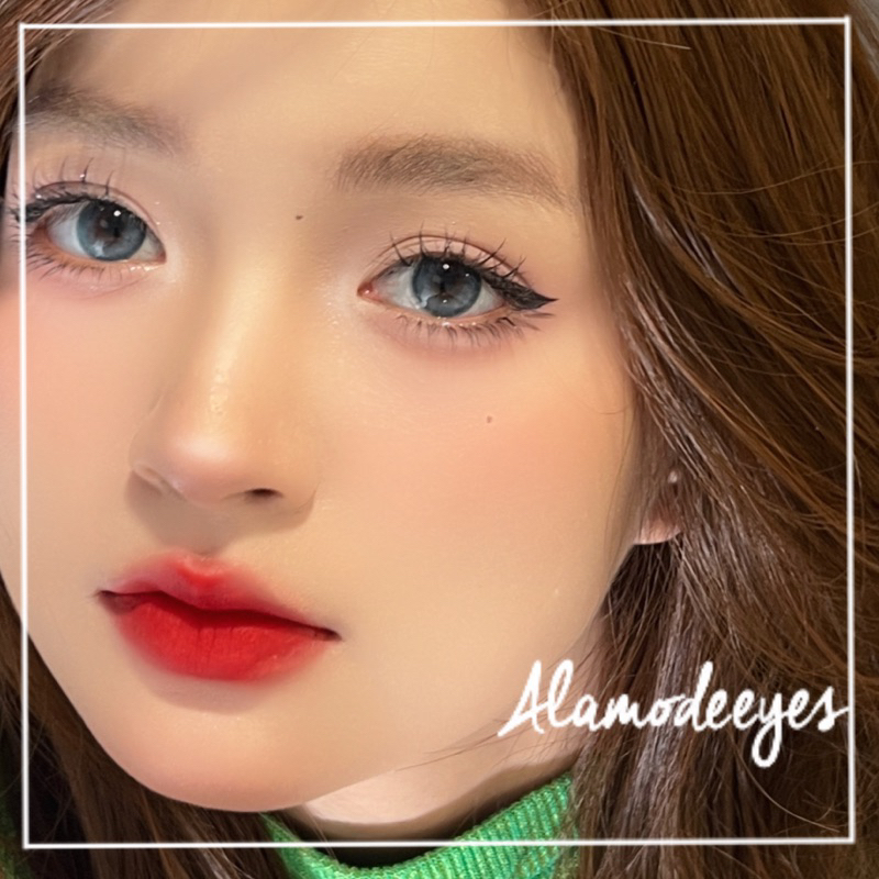 Lens xanh dương tro viền