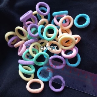 Túi 50 thun cột tóc màu cở nhí cho bé tóc ít (2cm)