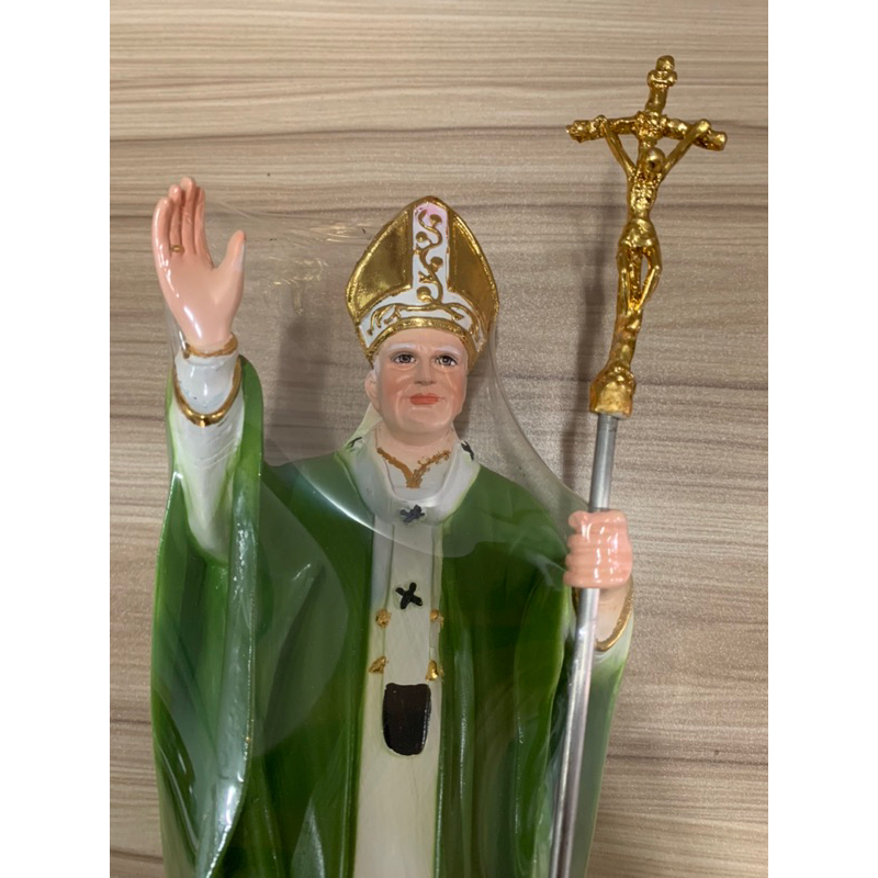 Đức Giáo Hoàng Gioan Phaolo II 35cm Thiếp Vàng.