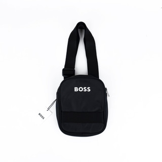 [Hàng chính hãng] Túi đeo chéo basic màu đen logo boss