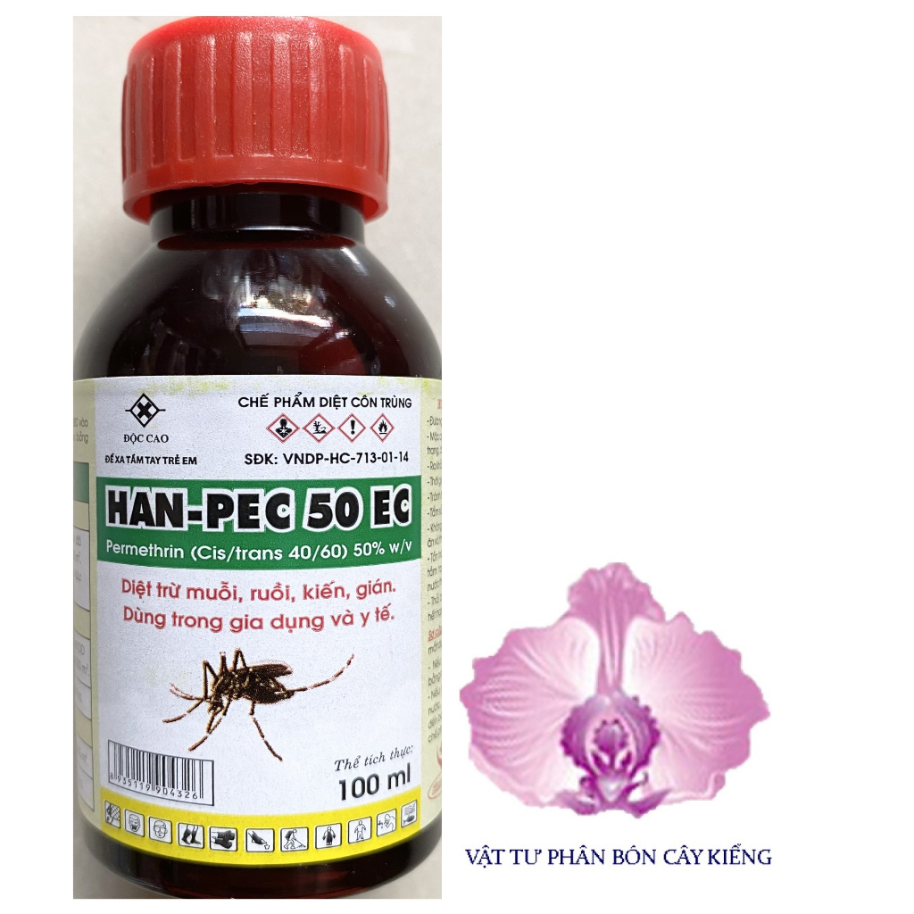 Han-Pec 50EC - Diệt trừ Muỗi, Ruồi, Kiến, Gián dùng trong Gia dụng & Y tế - #058B# 100ml