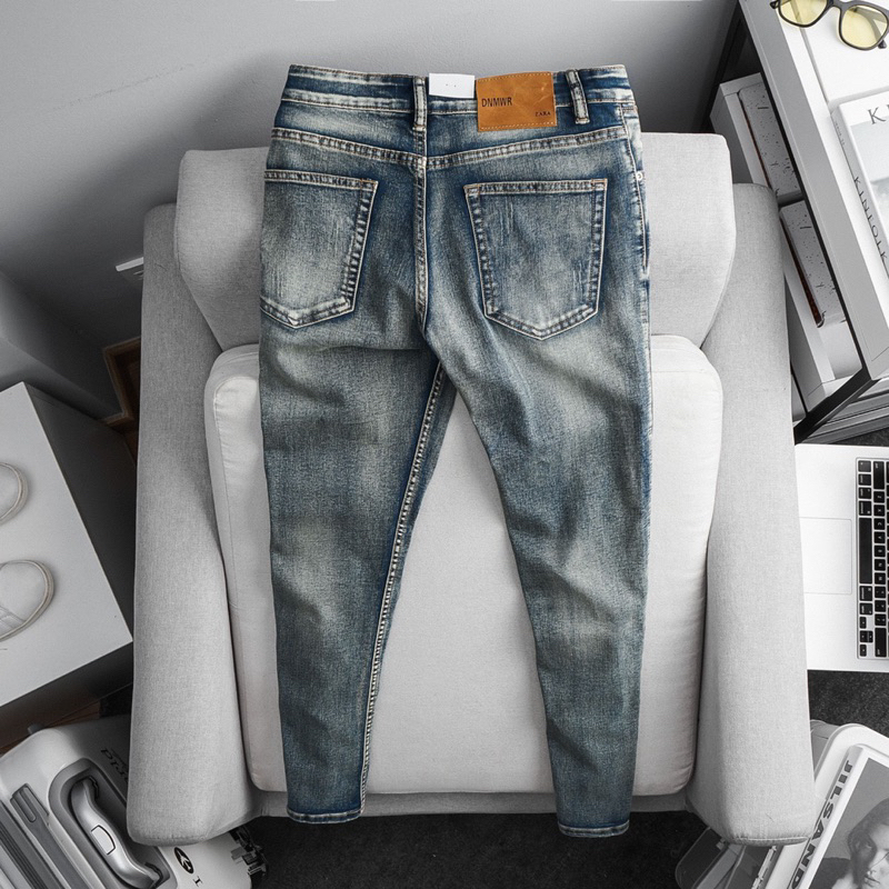 Quần jean nam ống ôm côn hàng nhập xịn chất bò co giãn
