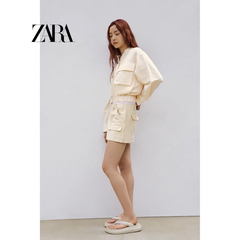 Áo khoác linen zr dáng lửng bo chun