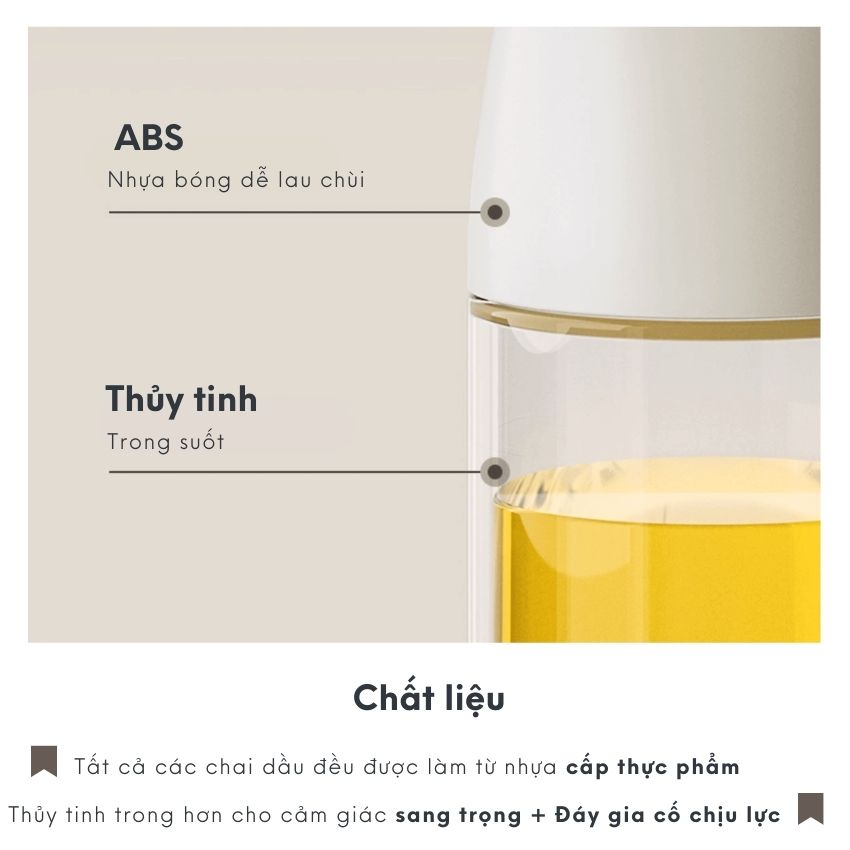 Bình đựng dầu ăn thông minh FEEKA nắp tự đóng mở, chai đựng dầu ăn thủy tinh cao cấp sang trọng