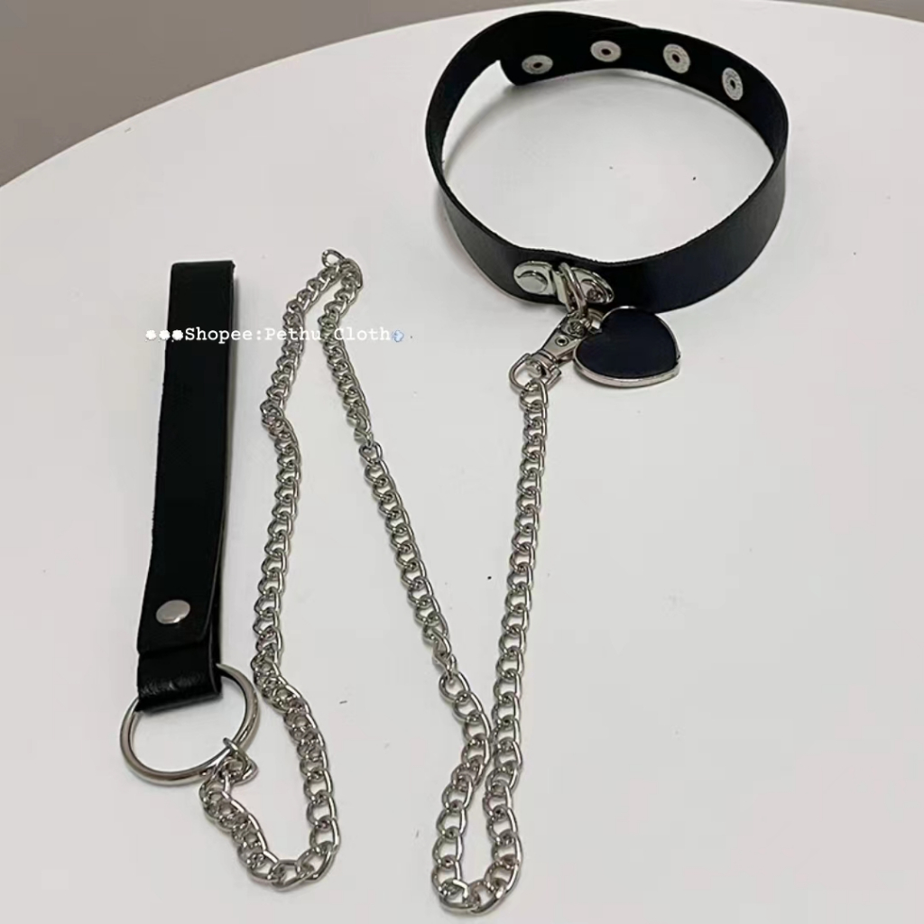( Q1,HCM）Vòng Cổ Dây Da PU Đính Đinh Tán Phong Cách Punk Gothic--OldGL