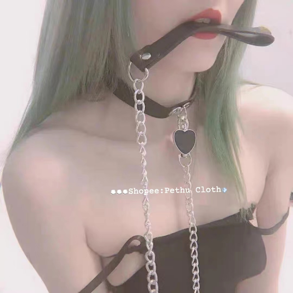 ( Q1,HCM）Vòng Cổ Dây Da PU Đính Đinh Tán Phong Cách Punk Gothic--OldGL