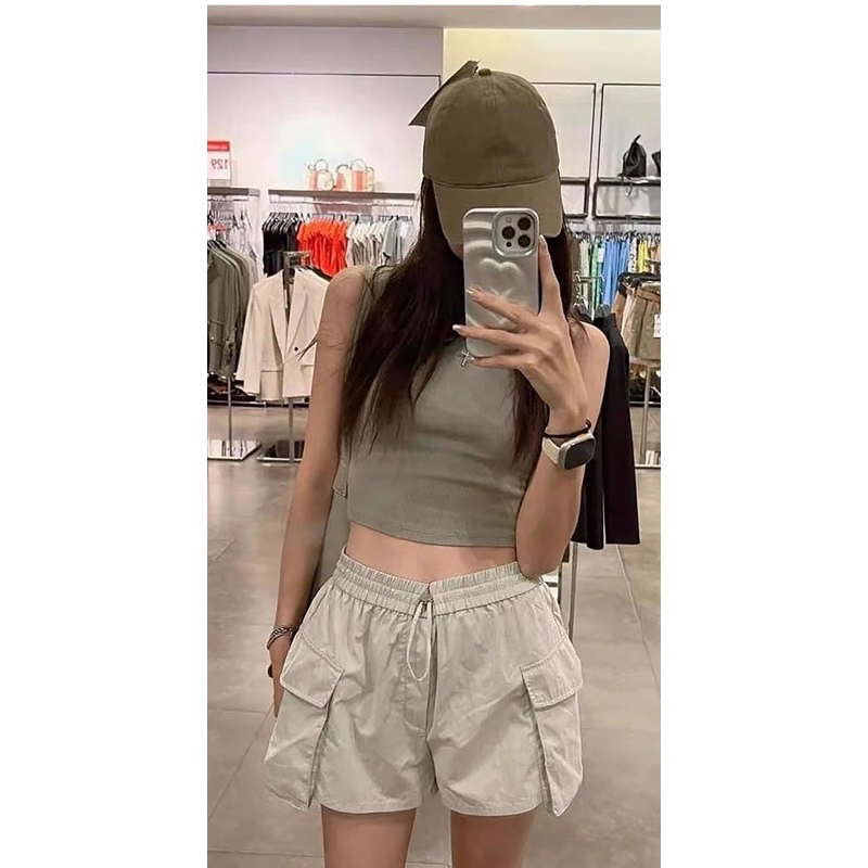 Quần short quần đùi túi thò rút eo Zara xuất Q019