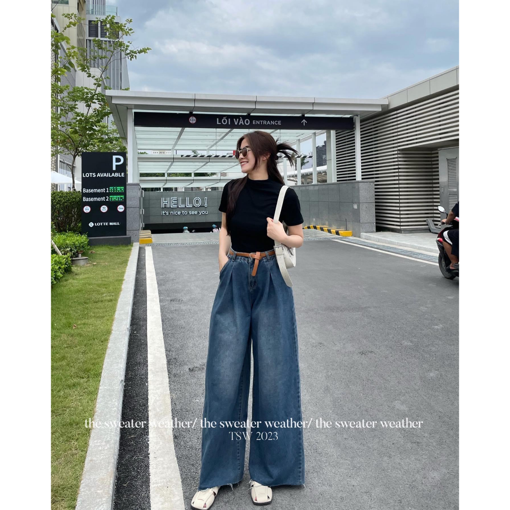 Quần jean xuông ống rộng kèm đai da - 247store.vn - Quanxuongkemdai7226_P0K49