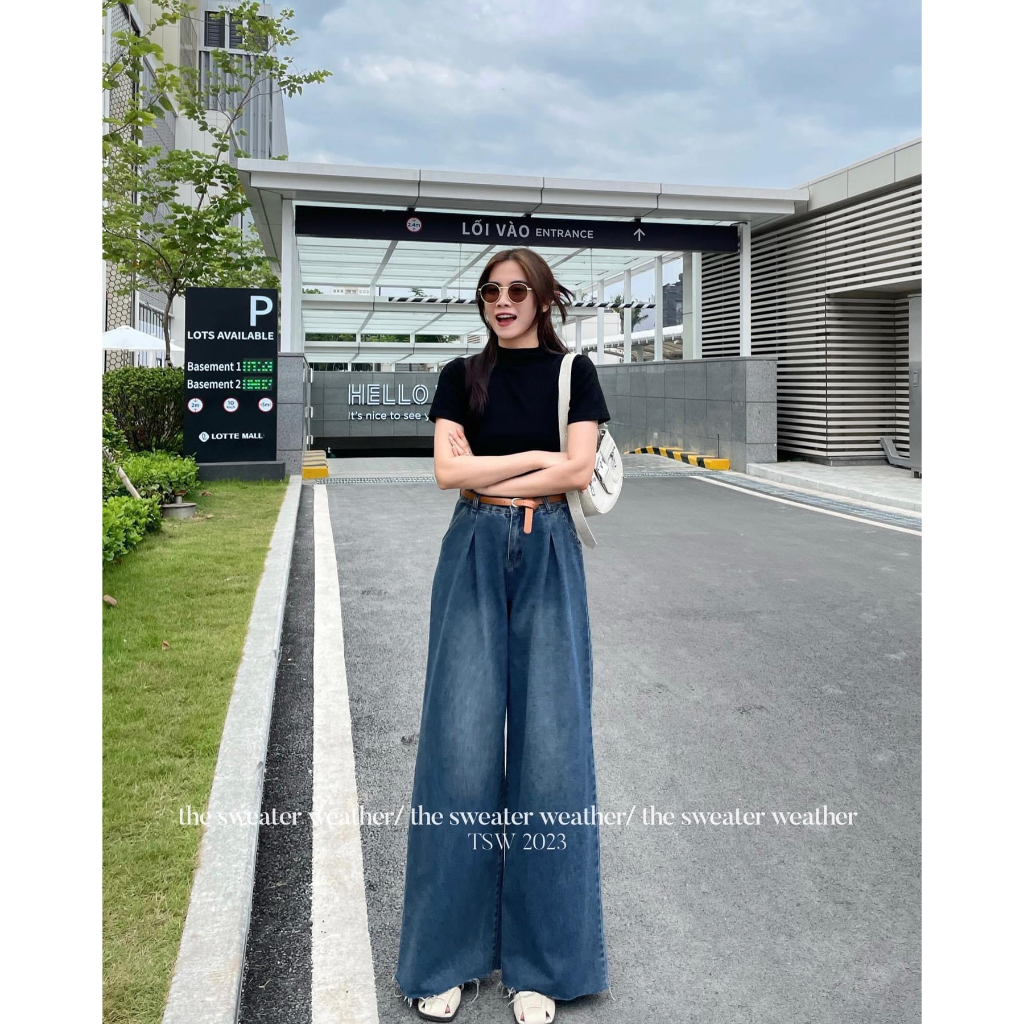Quần jean xuông ống rộng kèm đai da - 247store.vn - Quanxuongkemdai7226_P0K49