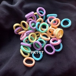 Túi 50 thun cột tóc cở nhí cho bé tóc ít (2cm)