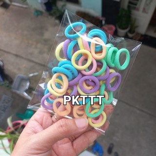 Túi 50 thun cột tóc cở nhí cho bé tóc ít (2cm)