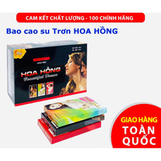 Bao cao su trơn Hoa Hồng, nguyên liệu nhập khẩu từ Thái Lan Hộp 10 Cái