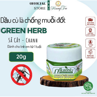Dầu Cù m cù là sả hương sả chanh Green Herb 20g