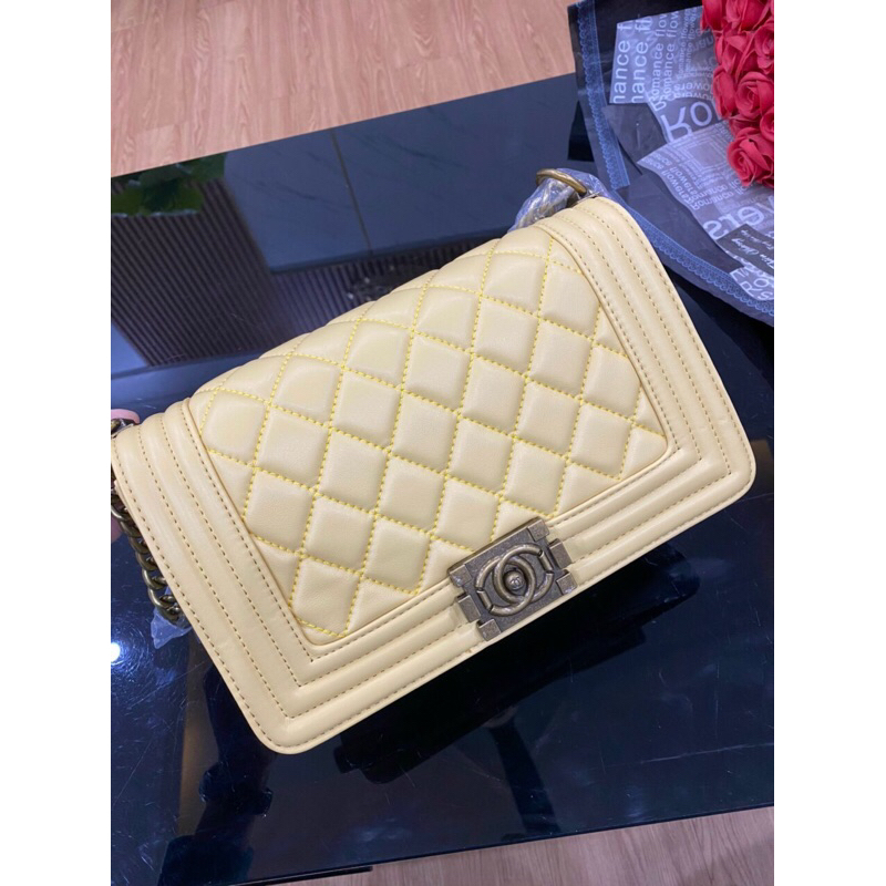 Túi Xách Nữ Ch Boy Da Hạt Tang Đồng Size 25 Đeo Chéo, Đeo Vai Sang Chảnh Hot Hit