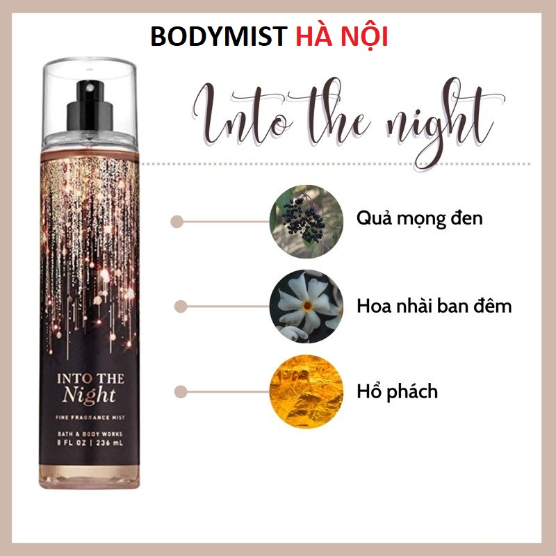 Body mist Into The Night xịt thơm toàn thân - bodymist Hà Nội