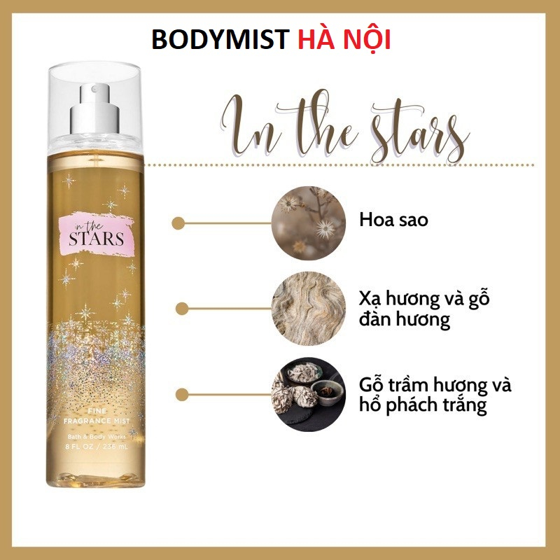 Body mist In The Stars xịt thơm toàn thân - Bodymist Hà Nội