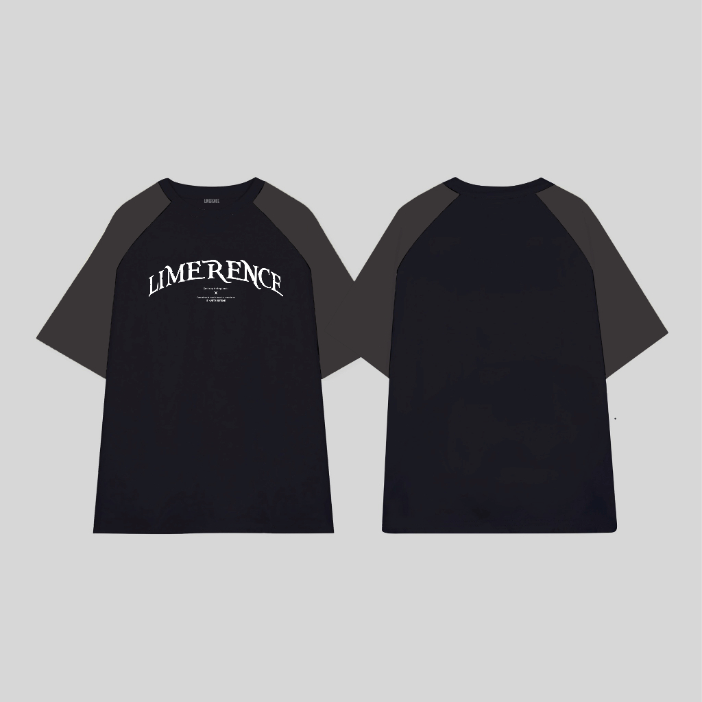 Áo thun raglan form rộng LIMERENCE Basic arc logo vải cotton cao cấp co giãn, dày dặn Local Brand