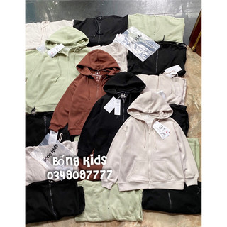 Áo Khoác Nỉ Hoodie Bé Trai & Bé Gái Basic Túi Kaga GÊ