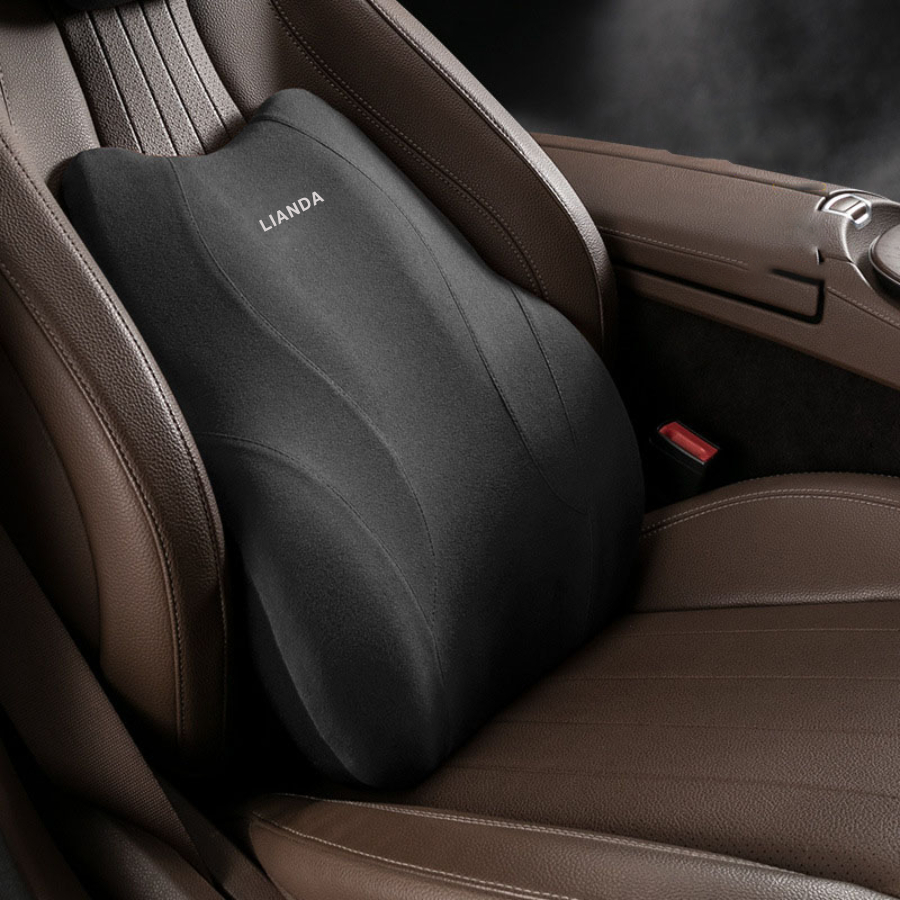 Gối tựa lưng ô tô chính hãng Lianda da lộn cao cấp, giúp lái xe thỏa mái, thư giãn và tập trung hơn | BigBuy360 - bigbuy360.vn